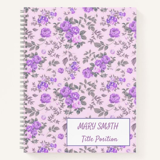 Moderne School Bloemen Notitieboek (Voorkant)