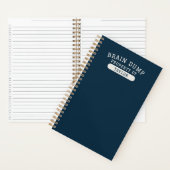 Moderne school brain dump lijst grappig marineblau notitieboek (Binnen)