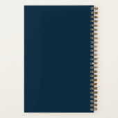 Moderne school brain dump lijst grappig marineblau notitieboek (Achterkant)