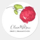 MODERNE SCHOOL KINDER OLIEPEN, TEKST APPARAAT RONDE STICKER (Voorkant)