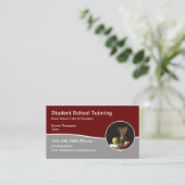 Moderne School Tutor Onderwijs Leraar Visitekaartje (Staand voorkant)