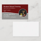 Moderne School Tutor Onderwijs Leraar Visitekaartje (Voorkant / Achterkant)