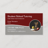 Moderne School Tutor Onderwijs Leraar Visitekaartje (Voorkant)