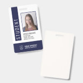 Moderne school universitaire studentenkaart badge (Voor- en achterkant)