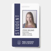 Moderne school universitaire studentenkaart badge (Voorzijde)