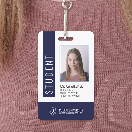 Moderne school universitaire studentenkaart badge