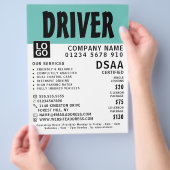 Moderne school voor oud rijden, instructeur Advert Flyer (Hand)