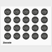 Moderne schoolbord afstudeerfeest sticker (Vel)