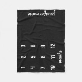 Moderne schoolbord Baby Milestone babydeken Fleece Deken