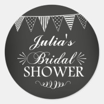 Moderne schoolbord bruiloft sticker