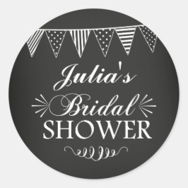 Moderne schoolbord bruiloft sticker