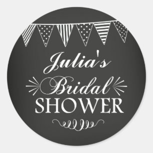 Moderne schoolbord bruiloft sticker