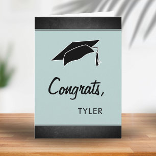 Moderne schoolbord Congrats Geslaagd Afstuderen Kaart