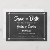 Moderne schoolbord Cupido's Save the Date Kaart (Voorkant)