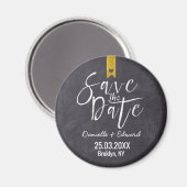 Moderne schoolbord handschrift Save The Date Magneet (Voorkant / Achterkant)