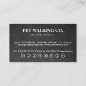 Moderne schoolbord huisdieren. Loyaliteit ponskaar Visitekaartje (Achterkant)