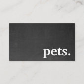 Moderne schoolbord huisdieren. Loyaliteit ponskaar Visitekaartje (Voorkant)