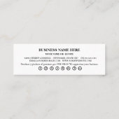 Moderne schoolbord kinderlokker. Loyaliteit ponska Mini Visitekaartje (Achterkant)