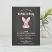  moderne schoolbord lingerie bachelorette kaart (Staand voorkant)