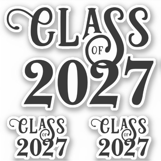 Moderne schoolklas van jaargang set van 3 sticker (Voorkant)