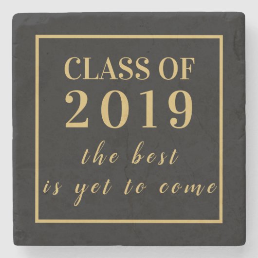 Moderne schoolreünie-Afstuderen van 2019 Stenen Onderzetter (Voorkant)