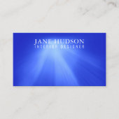 Moderne Schoon Elegant Ontwerp Blauw Licht Luxe Visitekaartje (Voorkant)