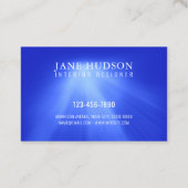 Moderne Schoon Elegant Ontwerp Blauw Licht Luxe Visitekaartje (Achterkant)