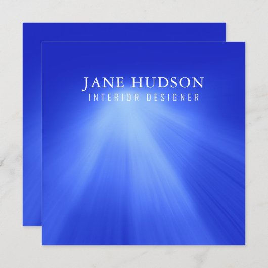 Moderne Schoon Elegant Ontwerp Blauwe Eenvoudige L Kaart (Voorkant / Achterkant)