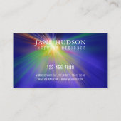 Moderne Schoon Elegant Ontwerp Kleurrijk Licht op Visitekaartje (Achterkant)