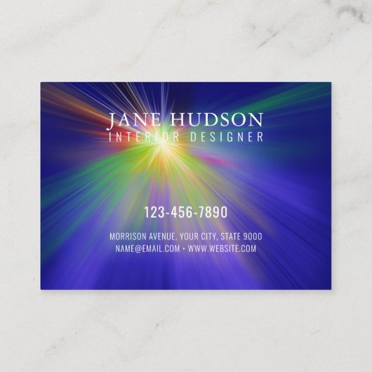 Moderne Schoon Elegant Ontwerp Kleurrijk Licht Visitekaartje (Achterkant)