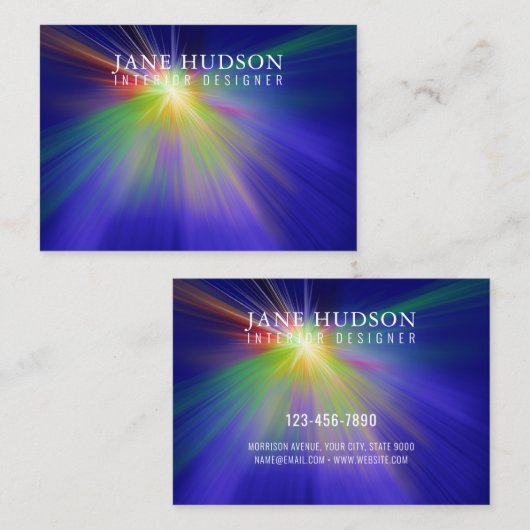 Moderne Schoon Elegant Ontwerp Kleurrijk Licht Visitekaartje (Voorkant / Achterkant)