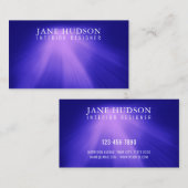 Moderne Schoon Elegant Ontwerp Roze Licht op Blauw Visitekaartje (Voorkant / Achterkant)