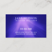 Moderne Schoon Elegant Ontwerp Roze Licht op Blauw Visitekaartje (Achterkant)