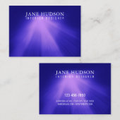 Moderne Schoon Elegant Ontwerp Roze Licht op Blauw Visitekaartje (Voorkant / Achterkant)