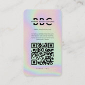Moderne Schoonheid Cosmetica holografische Instagr Visitekaartje (Achterkant)