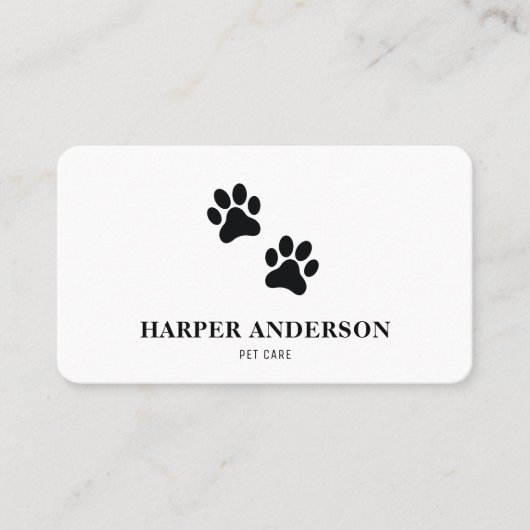 Moderne Schoonheid Eenvoudige Dierenverzorging Pro Visitekaartje (Voorkant)