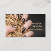 Moderne schoonheid make-up manicure nagels nagelsa visitekaartje (Achterkant)