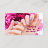 Moderne schoonheid make-up manicure nagels nagelsa visitekaartje (Voorkant)