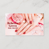 Moderne schoonheid make-up manicure nagels nagelsa visitekaartje (Voorkant)