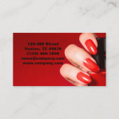 Moderne schoonheid make-up manicure nagels nagelsa visitekaartje (Achterkant)