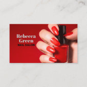 Moderne schoonheid make-up manicure nagels nagelsa visitekaartje (Voorkant)