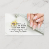 Moderne schoonheid make-up manicure nagels nagelsa visitekaartje (Achterkant)