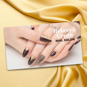 Moderne schoonheid make-up manicure nagels nagelsa visitekaartje
