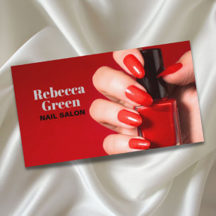 Moderne schoonheid make-up manicure nagels nagelsa visitekaartje
