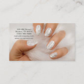 Moderne schoonheid make-up manicure nagels nagelsa visitekaartje (Achterkant)