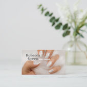 Moderne schoonheid make-up manicure nagels nagelsa visitekaartje (Staand voorkant)