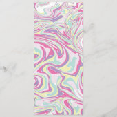 Moderne schoonheid make-up vloeibaar patroon roze menu (Achterkant)