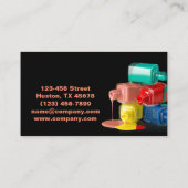 Moderne schoonheid manicure nagellak nagelsalon visitekaartje (Achterkant)