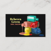 Moderne schoonheid manicure nagellak nagelsalon visitekaartje (Voorkant)