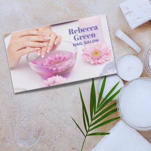 Moderne schoonheid manicure nagels nagelsalon mani visitekaartje